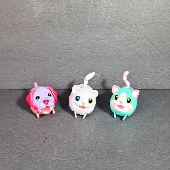 Spin Master Lot of 3 Chubby Puppies w/ Rare Minty Kitty Labrador Dog White Kitty - Picture 1 of 8